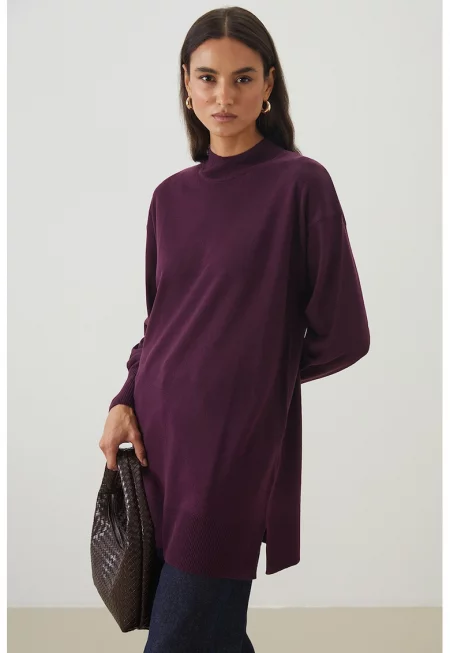 Свободен пуловер с цепки