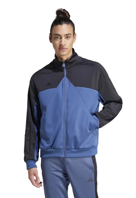 Свободен суитшърт Tiro с цип - Черен/Тъмносин