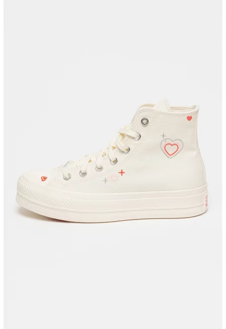 Текстилни кецове с равна платформа и принт