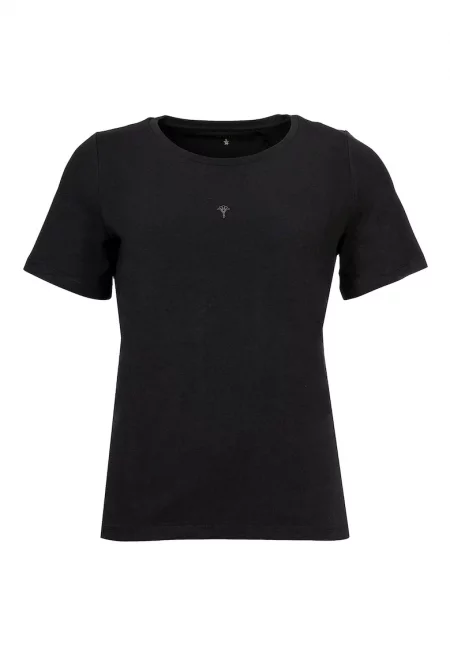 Тениска с овално деколте - Черен