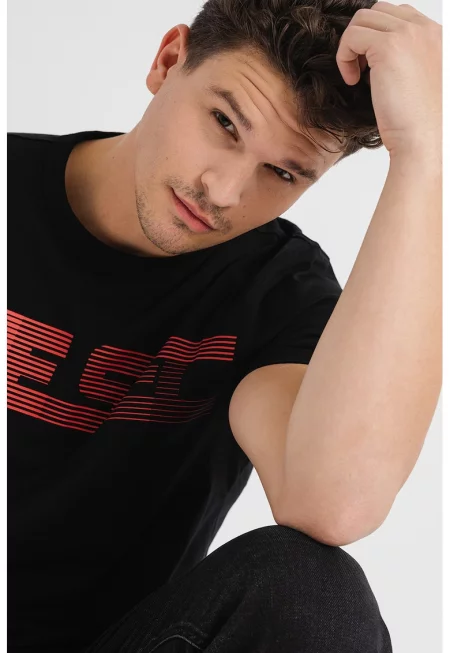 Тениска T-Just-E19 с овално деколте