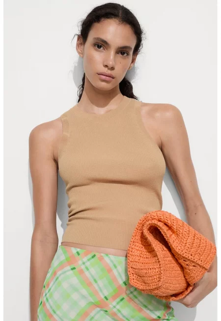 Топ Karl с овално деколте и рипс