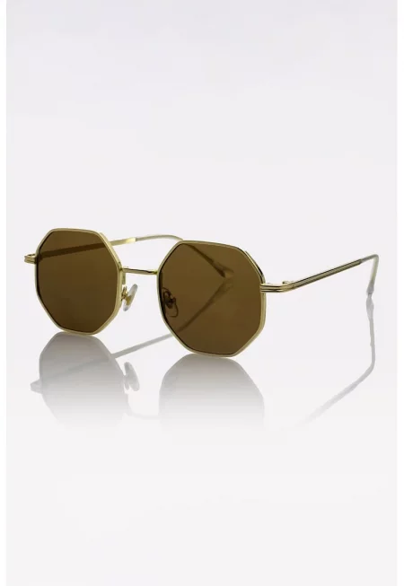 Унисекс осмоъгълни слънчеви очила с поляризация - Златист