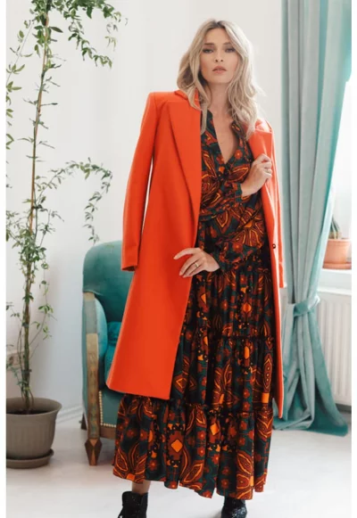 Вълнено палто със застъпване