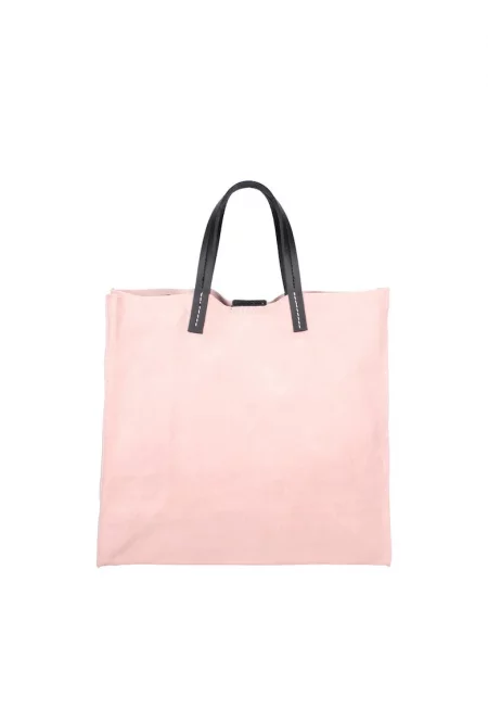 Велурена чанта Novara Lux с отделящ се несесер - Прашно розово