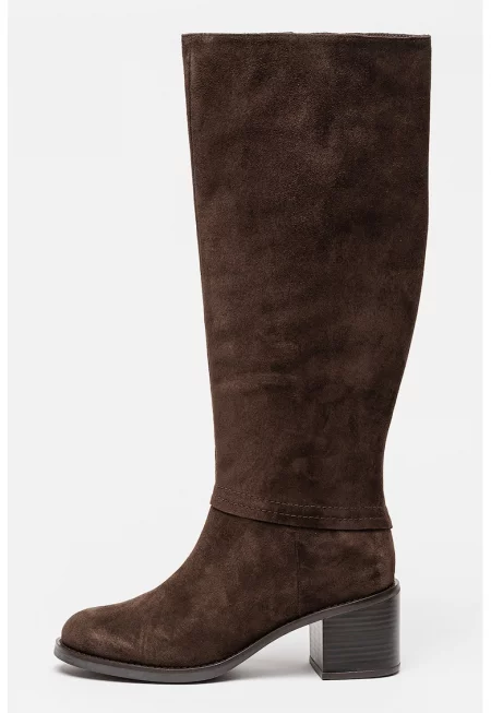 Велурени ботуши Chamberly - Сиво-кафяв