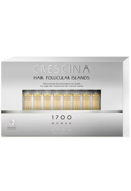 Вносно лечение на изтъняване на косата при жени  Follicular Islands 1700 - 20 ампули - Начален етап