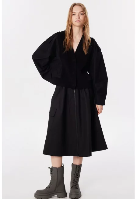 Яке с дизайн 2в1 с копчета - Черен