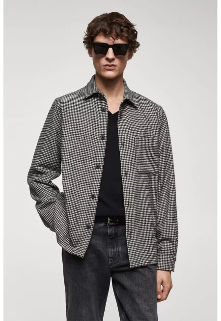 Яке тип риза Udine с пепит и джоб