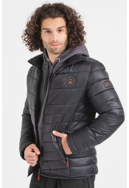 Зимно яке Bartine с олекотена вата - Черен