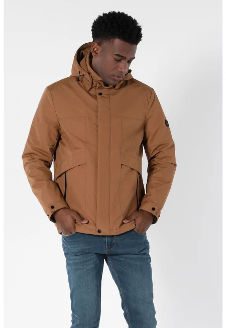 Зимно яке с качулка и джобове с цип