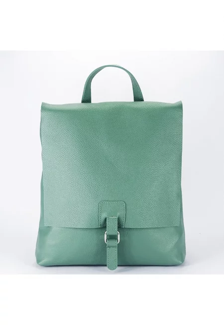 2 в 1 черна раница от естествена кожа 5974-28 M11 17711