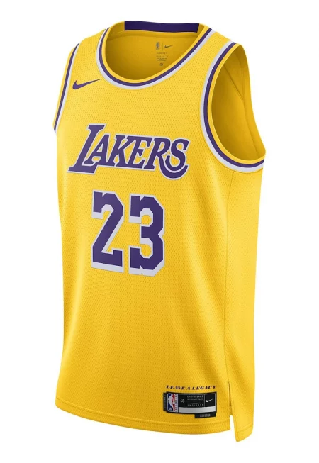 Баскетболен топ с принт - Жълт/Тъмносин