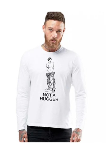 Бяла мъжка блуза - Не е прегръдка