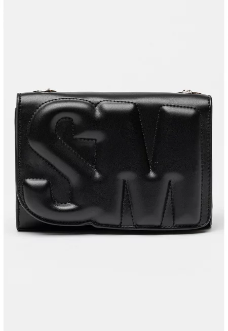 Чанта през рамо Bzoie от еко кожа - Черен