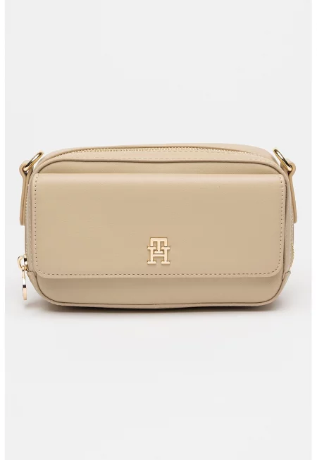 Чанта през рамо от еко кожа - Бежов