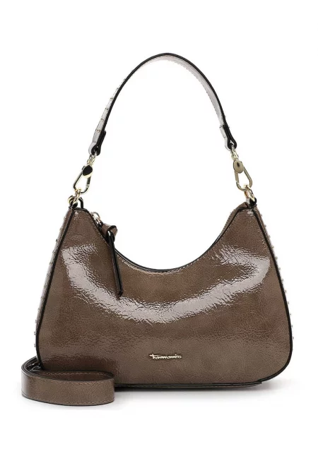 Чанта през рамо от еко кожа с метални детайли