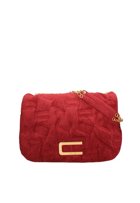 Чанта за рамо от еко кожа - Червен