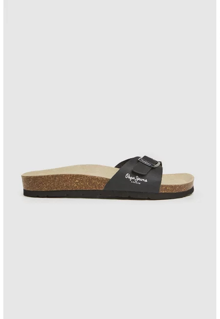 Чехли от еко кожа с токи - Черен