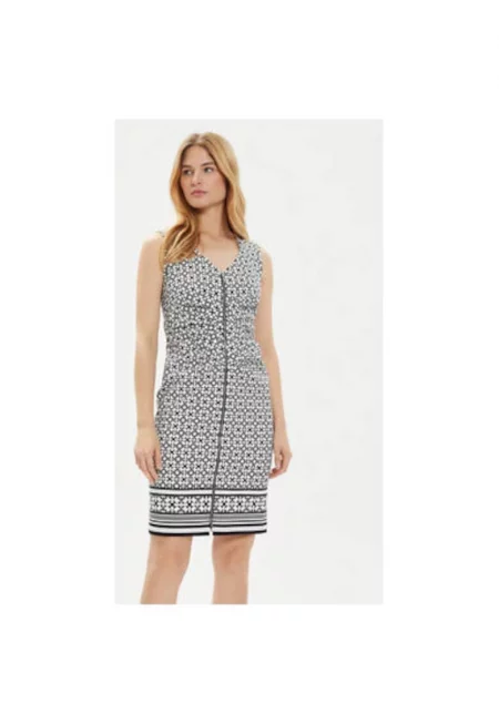 Дамска рокля -  303838843 - Вискоза/Найлон - Черна