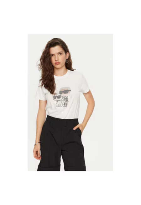 Дамска тениска  Органичен памук - Бял