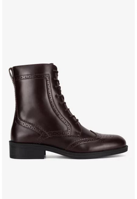 Дамски ботуши  5905588827320 - Естествена кожа - Червени - Червен