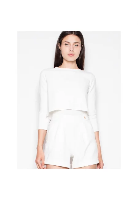 Дамски гащеризон  елегантен - с къси панталонки - дълъг ръкав - бежов - полиестер