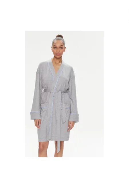 Дамски халат -  303731090 - Памук/Вискоза - Сив - Сив