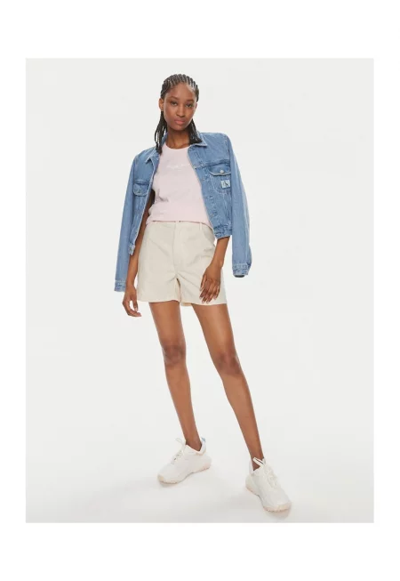 Дамски къси панталони -  303679781 - Екрю - XL INTL - Памук