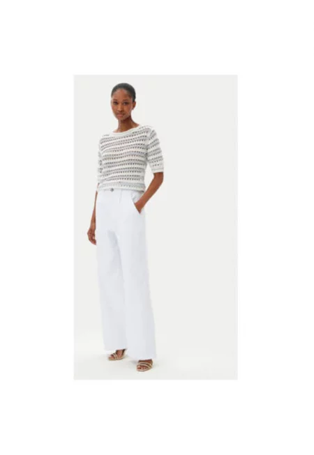 Дамски панталон  ADDE002323 - Памук - Бял - Бял