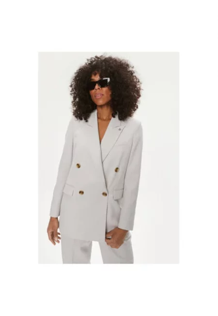 Дамско яке -  303808952 - Вълна/Полиестер - Сив - Сив