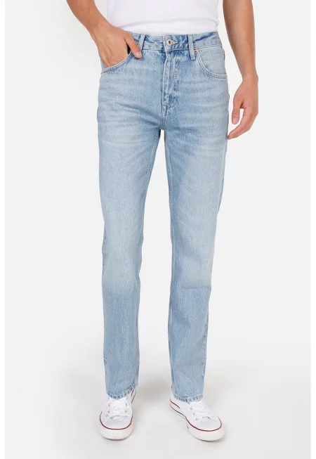 Дънки с 5 джоба - Пастелносин