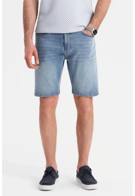 Дънков къс панталон с джобове