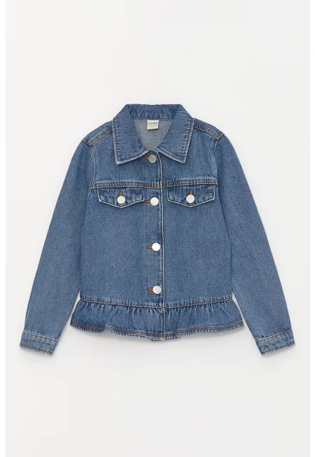 Дънково яке с набран подгъв