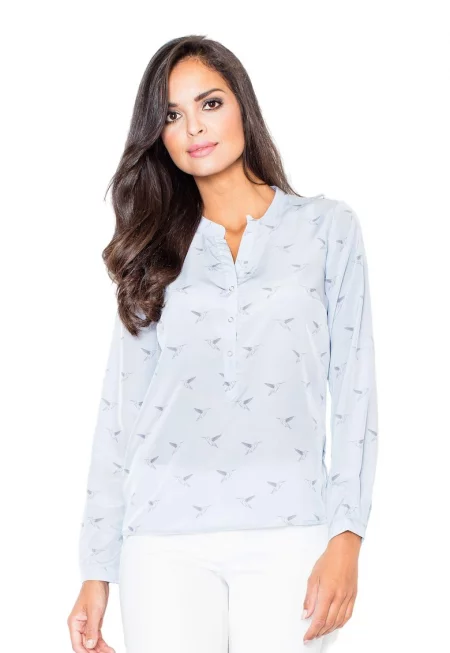 Елегантна риза  M254 без яка - уникален модел - тъмносиньо - полиестер