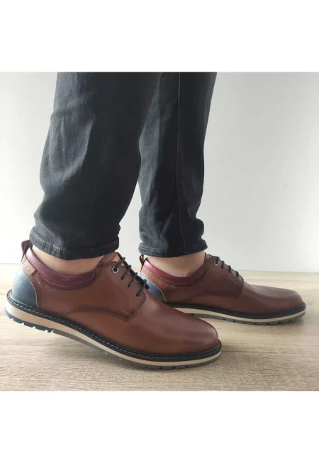 Ежедневни мъжки обувки  Кафяво със синьо -
