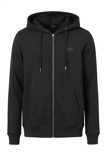 Худи Salvatore 12417 с цип и скосени джобове - Черен