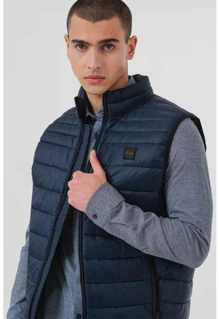 Капитониран елек Odeno - Тъмносин