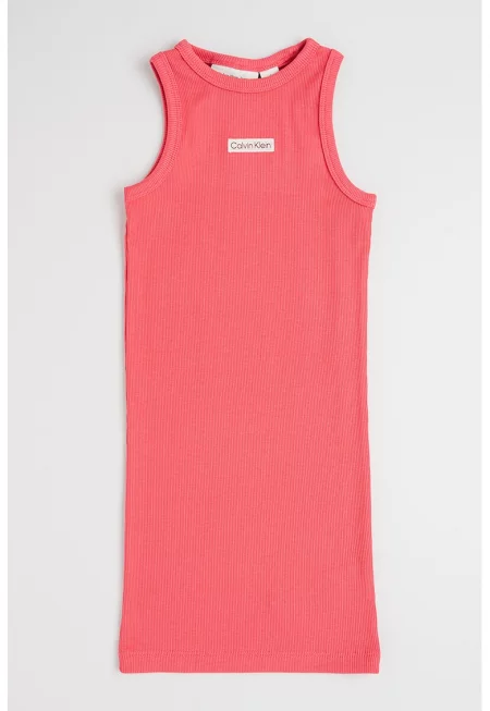 Къса рокля без ръкави - Светлорозов