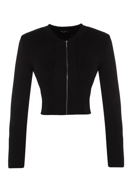 Къса жилетка с цип