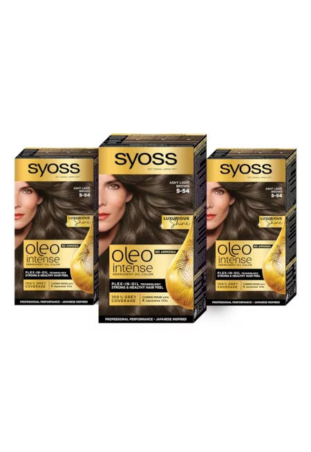 Комплект: 3 x Перманентни бои за коса без амоняк  Color Oleo Intense - 7-58 Cool beige blond - 115 мл