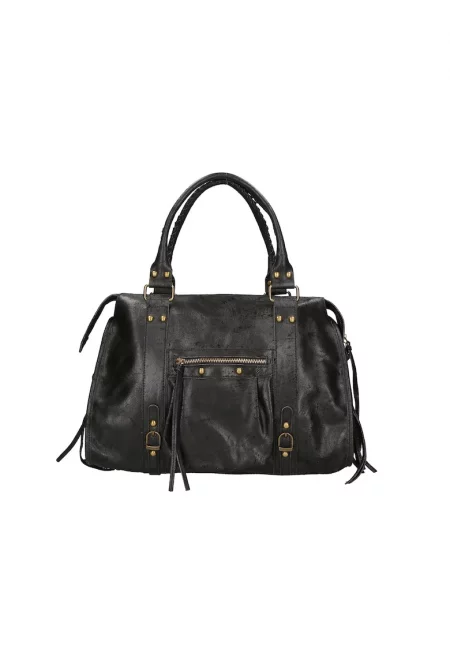 Кожена чанта Elara с дръжки