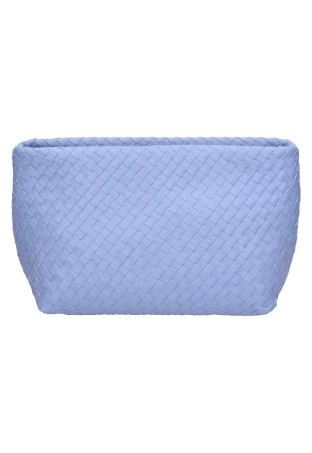 Кожена чанта с релеф - Син