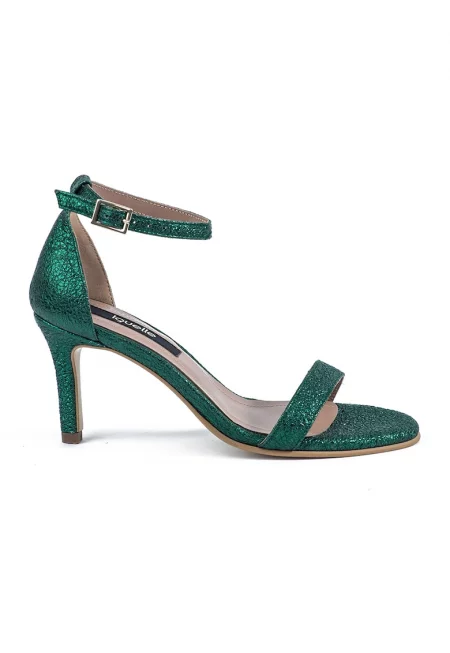 Кожени сандали стилето Simplicity - Зелен