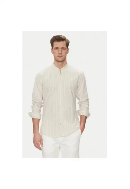 Мъжка риза  10019530 30045982 - памук - бежово - Бежов