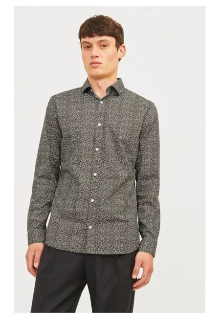 Мъжка риза -  Blackpool 12260625 - Сива - Памук