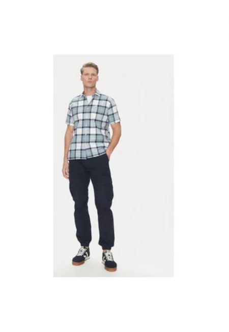 Мъжка риза  MSH5077TN45 - Памук - 3XL INTL - Сив