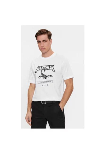 Мъжка тениска -  303629229 - Памук - Бяла - Бял