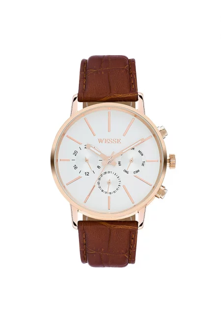 Мъжки часовник  модел WWG200004 - кварц - водоустойчив 5 ATM - кафява каишка