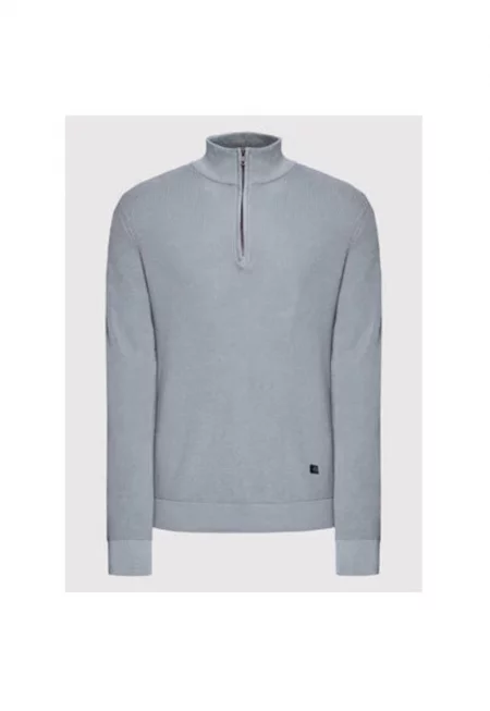 Мъжки пуловер -  300782743 - Памук - Сив - Сив